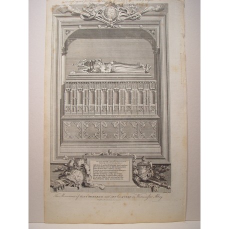 «The Monument of King Richard II and Ann his Queen in Westmister Abbey» Dib. Gravelot.Grabó Goldar (Oxford, 1729- Londres,1795).