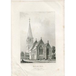 Inglaterra. Peper hara church grabado por  T. Allom, 1840