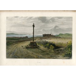 Escocia. Iona grabado por E.P. Brandard