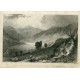 Inglaterra. Hawes-Water from Thwaithe-Force, Westmorland grabado por W. Le Petit