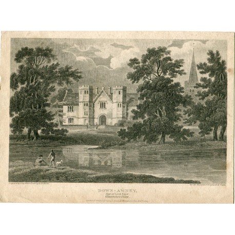 Inglaterra. Down-Amney, grabado por E.Hay, dibujó J.C.Smith