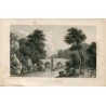 Inglaterra. Saugh Bridge grabado por Edward Finden, dibujó W. Westall