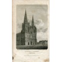 Angleterre. Cathédrale de Lichfield. Gravure de J. Roffe, a attiré F. Nash