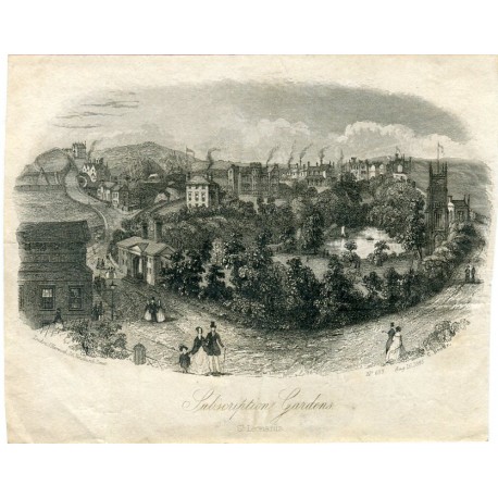 Inglaterra. Subscription Garden, grabado por J. Harwood.