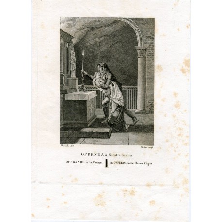 Ofrenda a Nuestra Señora de Alexandre Laborde grabado por Fortier.