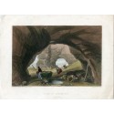 Inglaterra. Caves at Ladram Bay, Durham grabado por W. Finden