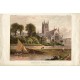 Worcester Cathedral grabado por Kronheim en 1870.