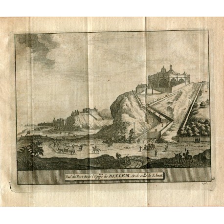 Portugal. Vue du Port &de l'Eglise de Bellem & de celle de S.Amat, grabado 1715 por Alvarez de Colmenar.