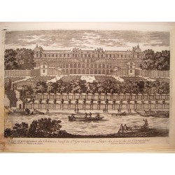 «Veue du Chateau Neuf de St. Germain en Laye du costé de la Champagne» Dib.y grabó Pierre Aveline (París,1656-1722)