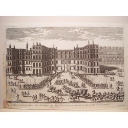 «Veue et perspective  du Chateau de St. Gremain en Laye du costé de l´Entrée» Dib.y grabó Pierre Aveline (París,1656-1722)»