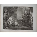 Moisés trajo a la hija del faraón, a partir de obra de Hogarth.