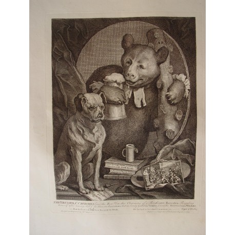 The bruiser C. Churchil diseñado y grabado por William Hogarth