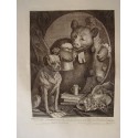The bruiser C. Churchil diseñado y grabado por William Hogarth