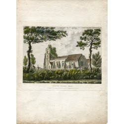 South Mimms, Middlex, grabado por J.W. Woodburn