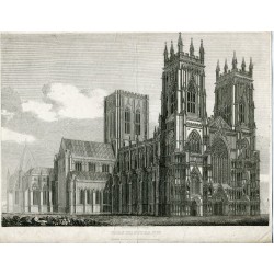 York Minster N.W. Dibujado y grabado en 1816  por J.C.Buckler.