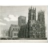 York Minster N.W. Dibujado y grabado en 1816  por J.C.Buckler.