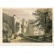 Brougham Hall Westmore Land litografia en 1858 de un dibujo de F.W. Hulme