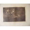Aguafuerte de Goya. Dios los crea y se juntan. Disparates, 18 (Locuras/Irracionalidades), novena edición (1937)
