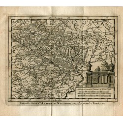 Nouvelle carte d' Aragon et Navarre avec les grands chemins por P.van der Aa (Alvarez de Colmenar)