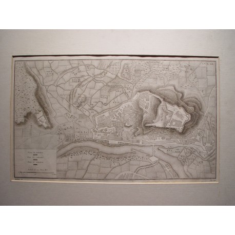 España.  Cataluña. Lérida. «Plano de Lérida» Alexandre Laborde (1810-11)