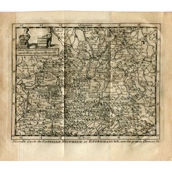 Nouvelle carte de Castillae Nouvelle et Estremadure avec les grands chemins por P.van der Aa (Alvarez de Colmenar)