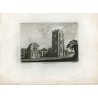 Ingaterra. Fountain Abbey Yorkshire. Grabado por Sparrow en 1785