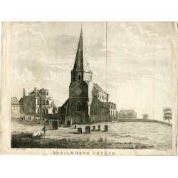 Inglaterra. Kenilworth Church grabado por T. Cook en 1787