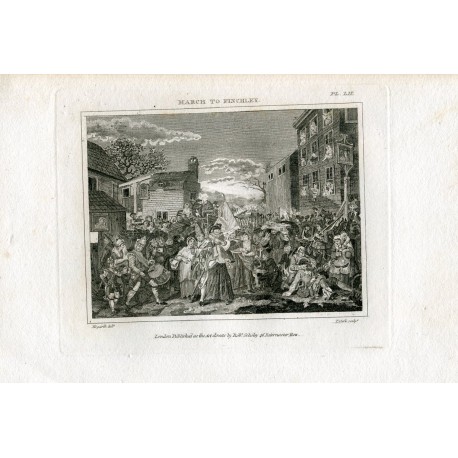 March to Finchley grabado por t: Cook sobre obra de William Hogarth