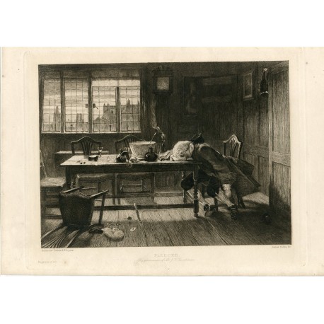 Fleeced grabado por James Dobie sobre obra de Seymour Lucas