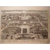 Veue general de la Ville et du Chasteau de Versailles du costés des Jardins. Dibujó.y grabó Pierre Aveline (París,1656-1722).