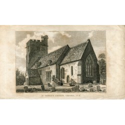Oxford. St. Thomas's Church Oxford. Grabado por J. Barnett.