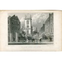 St. Olave Jewry, Old Jewry grabado por W. Watkins. Dibujó Thomas H. Sheferd