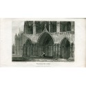 Westminster Abbey grabado por H.Hobson. Dibujó J.P.Neale