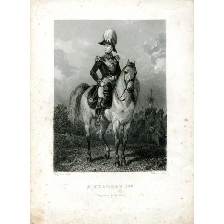 Alexandre 1er grabado por Waltener, pintó Eugenio Lami.