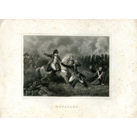 Waterloo grabado por A. Gabriel, dibujó J. Gagniet