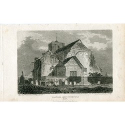 Waltham Abbey Church grabado por W. Woolnorth de un dibujo de G. Shepherd