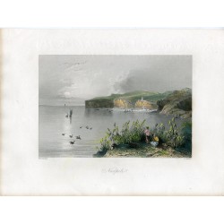 Grecia. Nicopoli grabado por R. Wallis sobre obra de W.H. Barlett