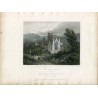 Melrose Abbey Roxburgshire engraved by JC Bentley on original by David Roberts