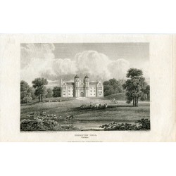 Inglaterra. Brereton Hall grabado por F. Hay de un dibujo de George Ormerod