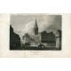 Truro Church Cornwall gravée par J. Smith en 1802. Drew par J. Britton