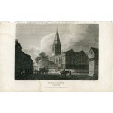 Truro Church Cornwall grabado por J. Smith en 1802. Dibujó por J. Britton