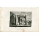 S.E.End Hereford Cathedral grabado publicado en 1815