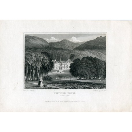 Encombe House grabado en 1830 por J.B.Allen