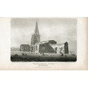 Godmanchester Church en Huntingdonshire grabado en 1804  por R.Roffe. Dibujó R.J.Carraden
