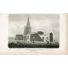 Église Godmanchester dans Huntingdonshire 1804 gravure par R.Roffe. Drew RJ Carraden