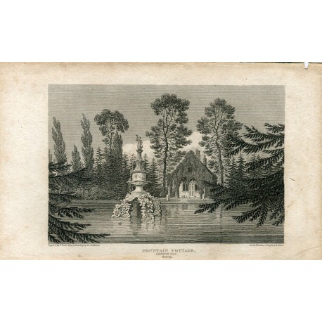 Fountein Cottage Camberwell Grove Surrey grabado en 1811 por J. Storer.