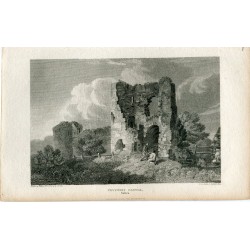 Pevensey  Castle Sussex grabado por Matthews (1812-1828) sobre un dibujo de J.P.Neale