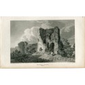 Pevensey  Castle Sussex grabado por Matthews (1812-1828) sobre un dibujo de J.P.Neale