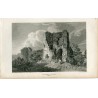 Pevensey Castle Sussex gravé par Matthews (1812-1828) d'après un dessin de JPNeale