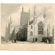 La cathédrale de Worcester 1838 gravure par Winkles d'après un dessin de Benjamin Baud